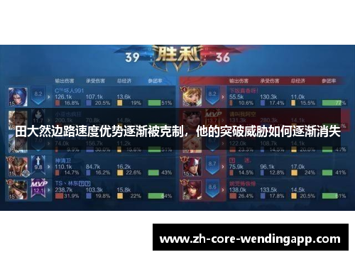 田大然边路速度优势逐渐被克制，他的突破威胁如何逐渐消失
